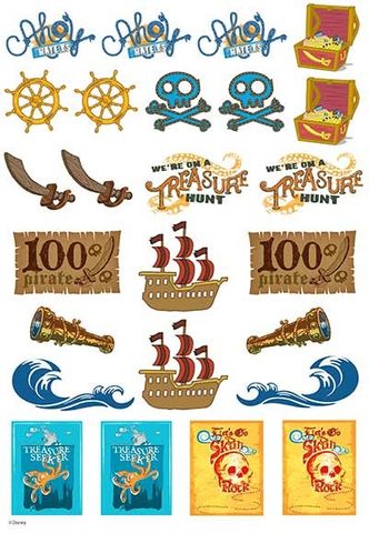 DISNEY JAKE AND THE NEVER LAND PIRATES - ICONS SHEET A4 EDIBLE IMAGE