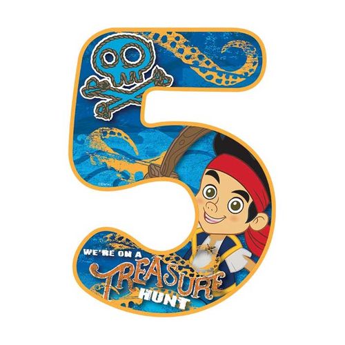 DISNEY JAKE AND THE NEVER LAND PIRATES NUMBER 5 | EDIBLE IMAGE