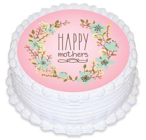 MOTHERS DAY ROUND EDIBLE ICING IMAGE - 6.3 INCH / 16CM