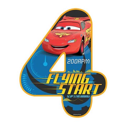 DISNEY CARS NUMBER 4 | EDIBLE IMAGE