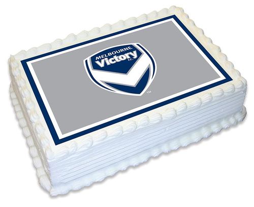 A-LEAGUE MELBOURNE VICTORY FC -  A4 EDIBLE ICING IMAGE - 29.7CM X 21CM (APPROX.)