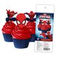 SPIDERMAN EDIBLE WAFER CUPCAKE TOPPERS - 16 PIECE PACK