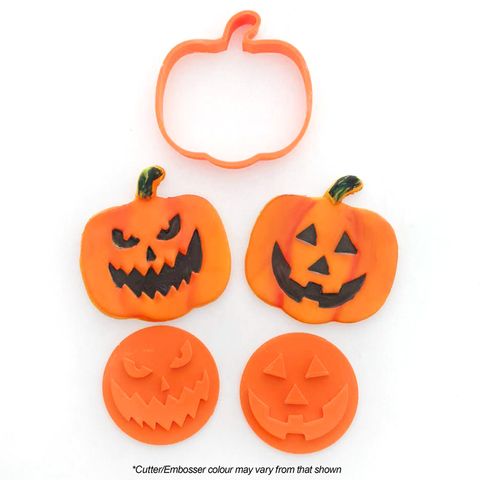 HALLOWEEN | COOKIE CUTTER SET | PUMPKIN CUTTER & 2 x FACE EMBOSSERS