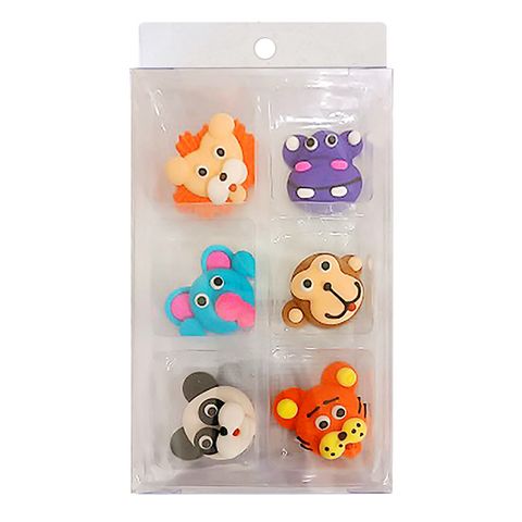 LARGE SAFARI ANIMAL | SUGAR DECORATIONS | 6 PIECE PACK