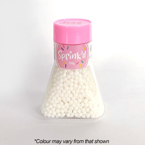 SPRINK'D | SUGAR BALLS | POLISHED WHITE | 4MM | 120G