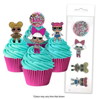 LOL SURPRISE! | EDIBLE WAFER CUPCAKE TOPPERS | 16 PIECE PACK | B/B 01/06/25