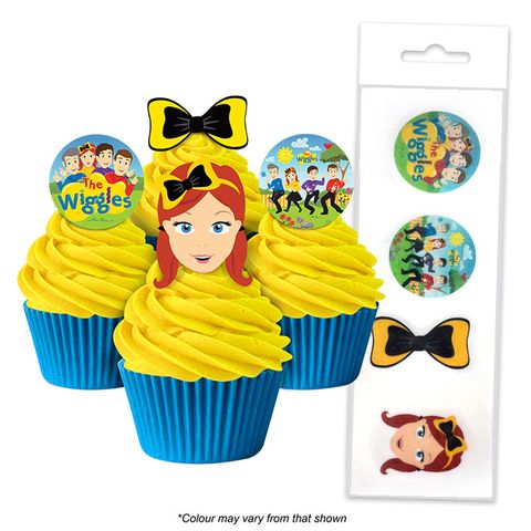 THE WIGGLES | EDIBLE WAFER CUPCAKE TOPPERS | 16 PIECE PACK | B/B 30/1/25