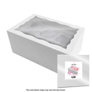 CAKE CRAFT | CUPCAKE BOX | 6 HOLES | 4 INCH HIGH | RETAIL PACK
