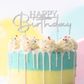 CAKE CRAFT | METAL TOPPER | HAPPY BIRTHDAY STYLE #2 | SILVER