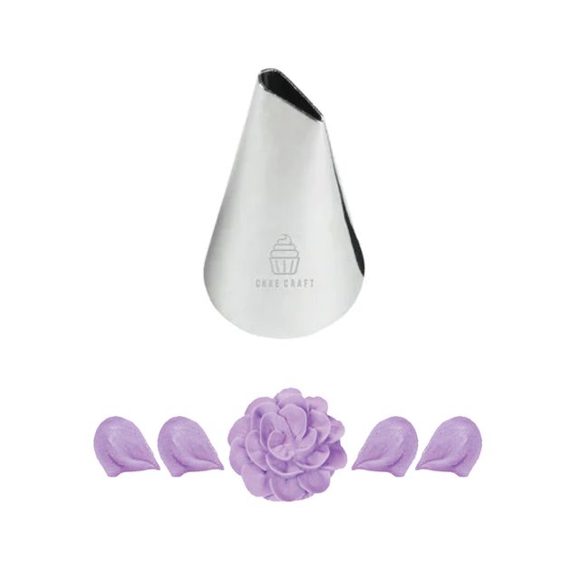 CAKE CRAFT #125 LARGE PETAL PIPING TIP STAINLESS STEEL