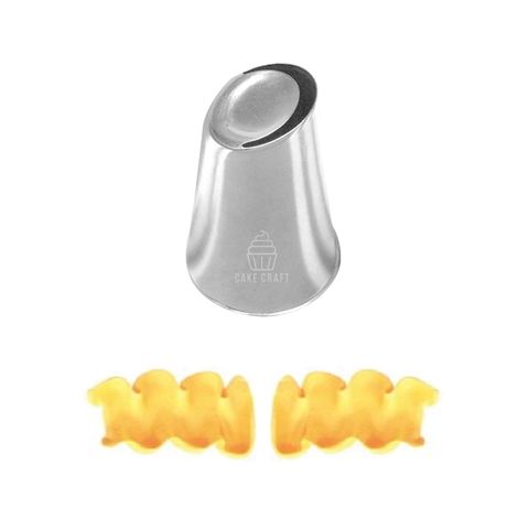 CAKE CRAFT | #402 LARGE RUFFLE | PIPING TIP | STAINLESS STEEL