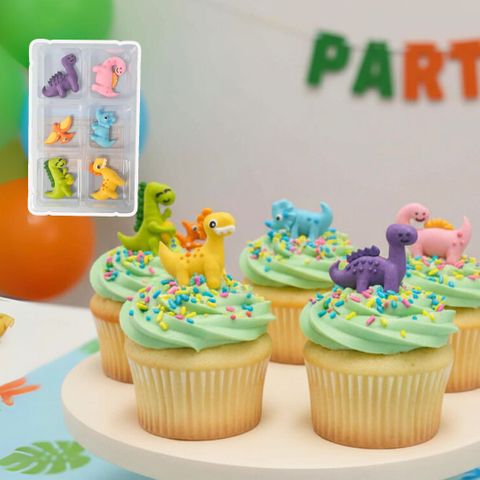 DINOSAURS | SUGAR DECORATIONS | 6 PIECE PACK