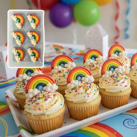 RAINBOWS | SUGAR DECORATIONS | 6 PIECE PACK