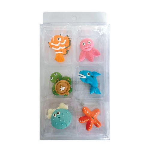 LARGE SEA ANIMAL | SUGAR DECORATIONS | 6 PIECE PACK