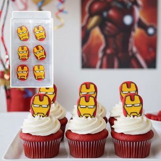 IRON MAN | SUGAR DECORATIONS | 6 PIECE PACK