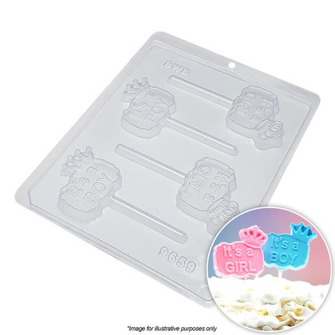 BWB | IT'S A BOY / IT'S A GIRL LOLLIPOP MOULD | 1 PIECE