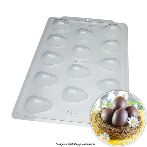 BWB | SMOOTH EGG MOULD 30G | 3 PIECE