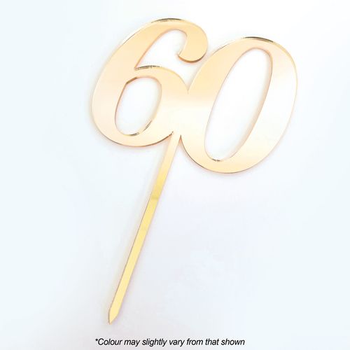 CAKE CRAFT | #60 | 9CM | GOLD MIRROR | ACRYLIC CAKE TOPPER