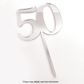 CAKE CRAFT | #50 | 9CM | SILVER MIRROR | ACRYLIC CAKE TOPPER