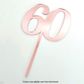 CAKE CRAFT | #60 | 9CM | ROSE GOLD MIRROR | ACRYLIC CAKE TOPPER