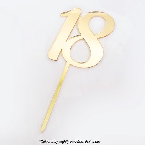 CAKE CRAFT | #18 | 9CM | GOLD MIRROR | ACRYLIC CAKE TOPPER