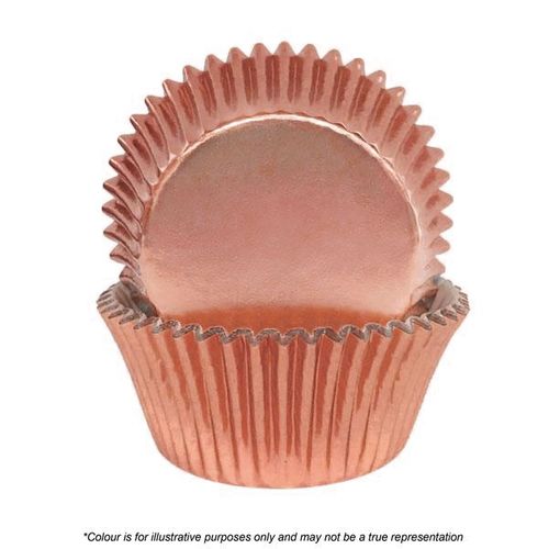 CAKE CRAFT | 390 ROSE GOLD FOIL BAKING CUPS | PACK OF 72
