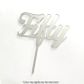 NUMBER FIFTY SILVER MIRROR ACRYLIC CAKE TOPPER