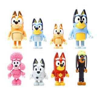 BLUEY | PLASTIC FIGURINES | 8 PIECE SET
