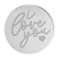 I LOVE YOU ROUND | SILVER | MIRROR TOPPER