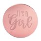 IT’S A GIRL ROUND | ROSE GOLD | MIRROR TOPPER | 50 PACK