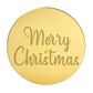 MERRY CHRISTMAS 1 ROUND | GOLD | MIRROR TOPPER | 50 PACK