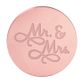 MR & MRS ROUND | ROSE GOLD | MIRROR TOPPER | 50 PACK