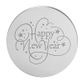 HAPPY NEW YEAR ROUND | SILVER | MIRROR TOPPER | 50 PACK