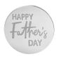 HAPPY FATHERS DAY ROUND | SILVER | MIRROR TOPPER | 50 PACK