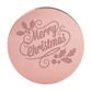 MERRY CHRISTMAS 2 ROUND | ROSE GOLD | MIRROR TOPPER | 50 PACK