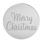 MERRY CHRISTMAS 1 ROUND | SILVER | MIRROR TOPPER | 50 PACK