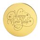 HAPPY NEW YEAR ROUND | GOLD | MIRROR TOPPER | 50 PACK