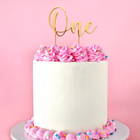 CAKE CRAFT | METAL TOPPER | ONE | GOLD
