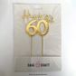 CAKE CRAFT | METAL TOPPER | HAPPY 60TH | GOLD