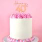 CAKE CRAFT | METAL TOPPER | HAPPY 40TH | ROSE GOLD