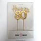 CAKE CRAFT | METAL TOPPER | HAPPY 80TH | GOLD