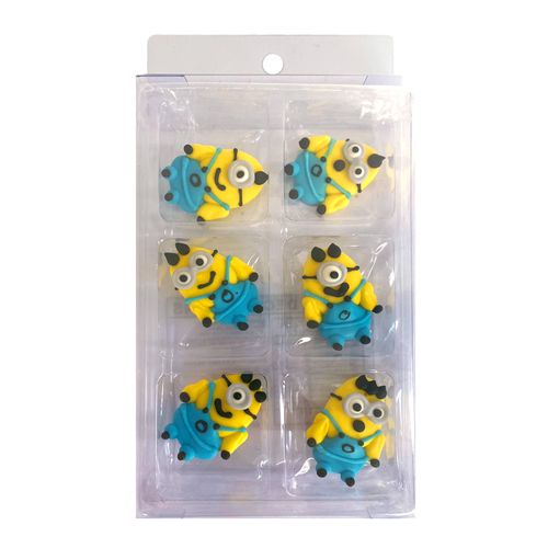 MINIONS | SUGAR DECORATIONS | 6 PIECE PACK