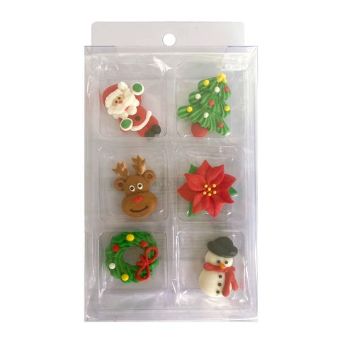 CHRISTMAS SET | SUGAR DECORATIONS | 6 PIECE PACK