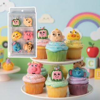 COCOMELON | SUGAR DECORATIONS | 6 PIECE PACK | B/B 30/12/25