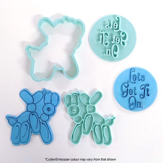 LET'S GET ON IT COOKIE CUTTERS & EMBOSSERS SET OF 3