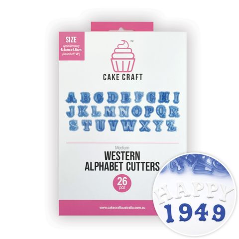 ALPHABET CUTTERS | WESTERN FONT | MEDIUM