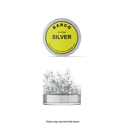 BARCO | FLITTER GLITTER | SILVER HOLOGRAM | NON TOXIC | 10ML