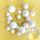 GLITTER WHITE | DECO FOAM BALL TOPPER | 20 PC SET