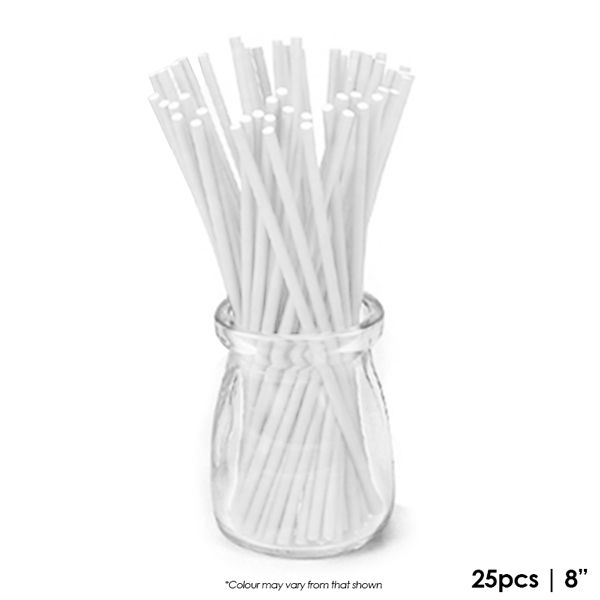 XINGLIAN 8 inch white lollipop sticks, lollipop treat sticks, for homemade  candy, cookies, dessert, 200 pcs