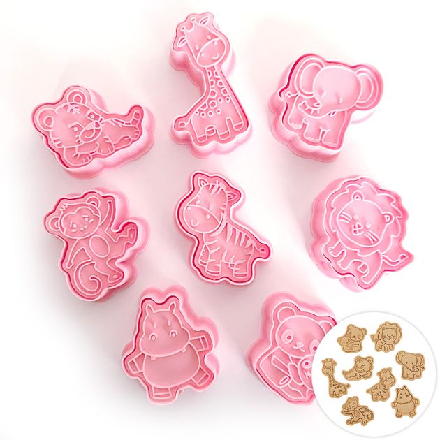 JUNGLE COOKIE CUTTERS 8 PIECE SET